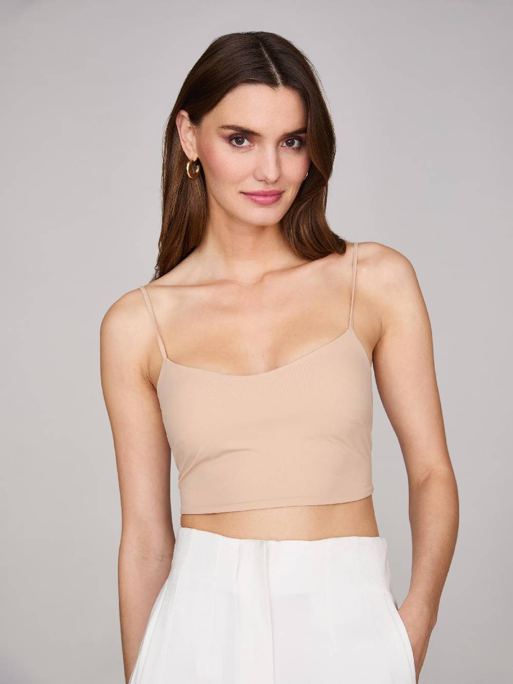 Limberry Nudefarbenes Croptop mit Spaghettiträgern - PAGE Outlet