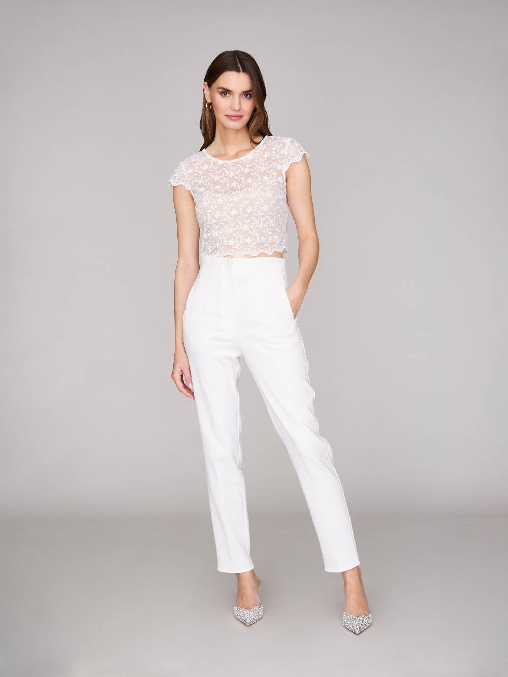 Limberry Nudefarbenes Croptop mit Spaghettiträgern - PAGE Outlet