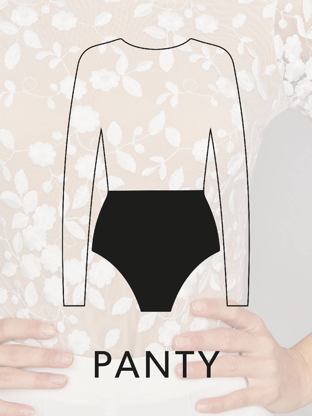 Limberry Langärmliger Braut-Body mit Blumen-Spitze und tiefem Rücken - SCARLET Fabrikverkauf