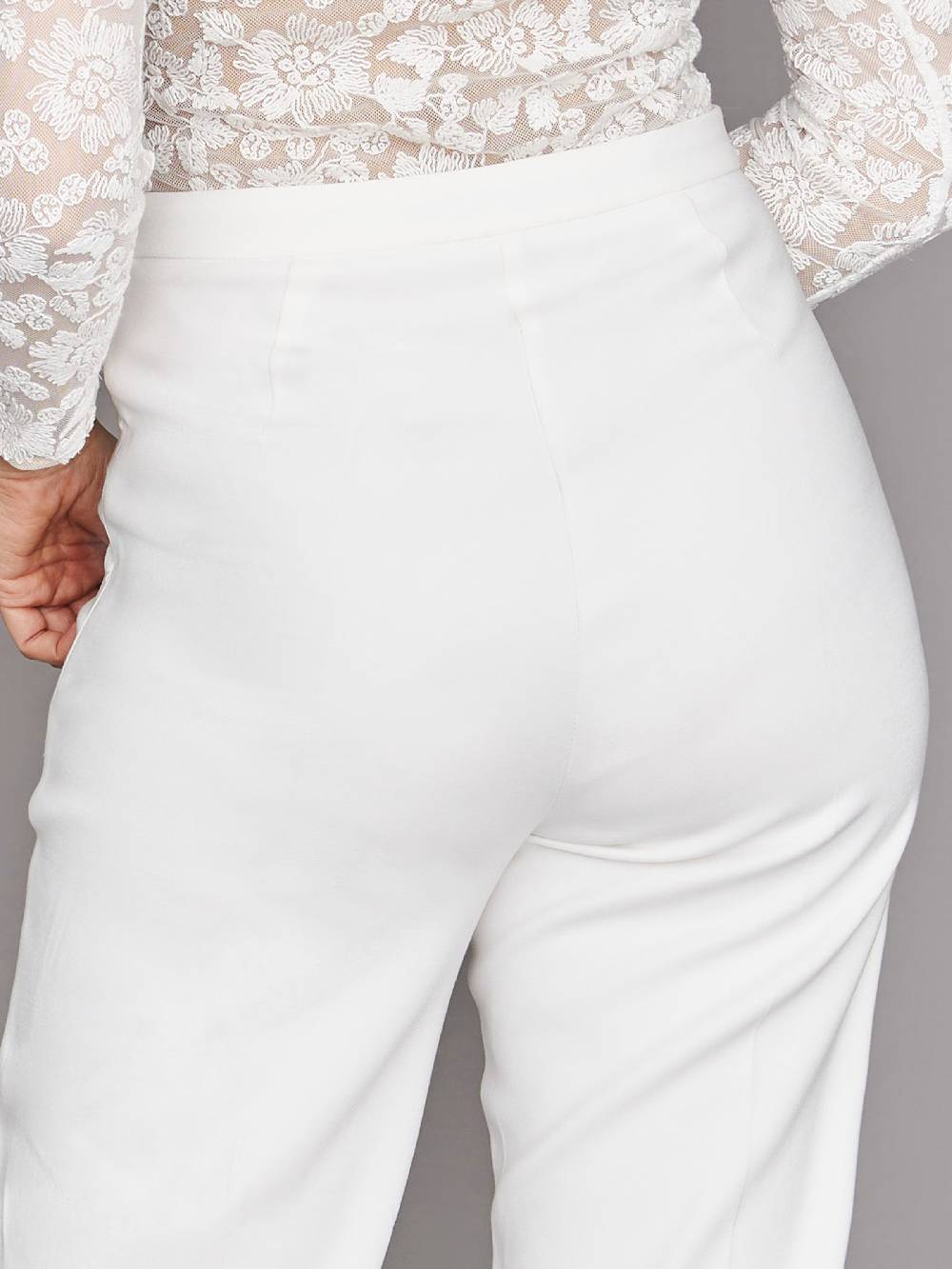 Limberry Cremefarbene Braut-Hose mit Bügelfalte - ADELE Großer Ausverkauf