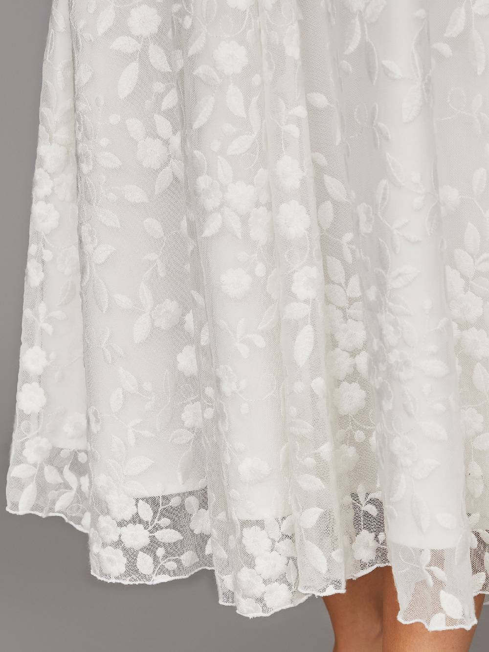 Limberry Mittellanger Braut-Rock mit Blumen-Stickereien - JUNE Black Friday