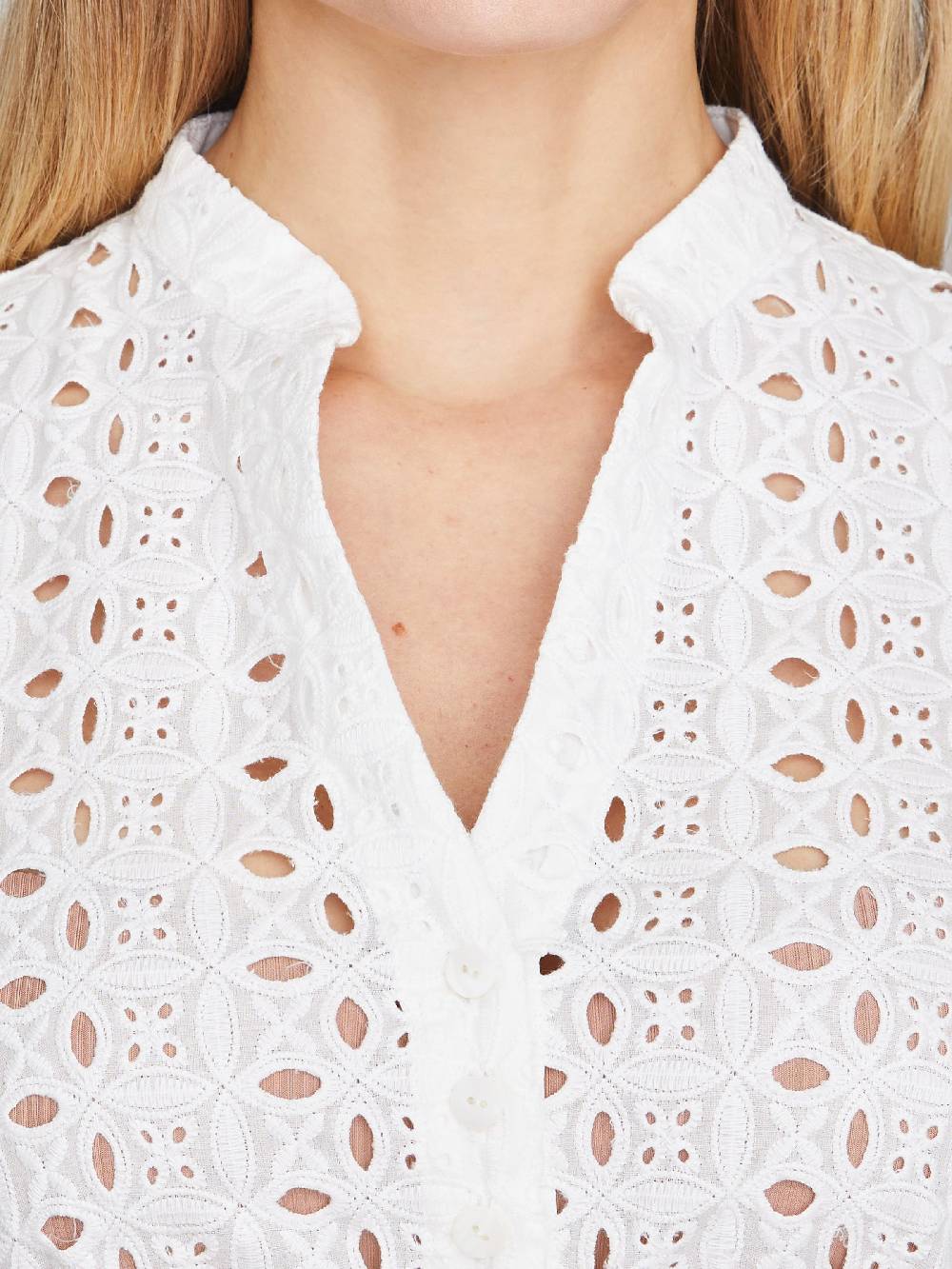 Limberry Weiße Dirndlbluse mit kurzen Ärmeln - ALEXA Wochenangebot