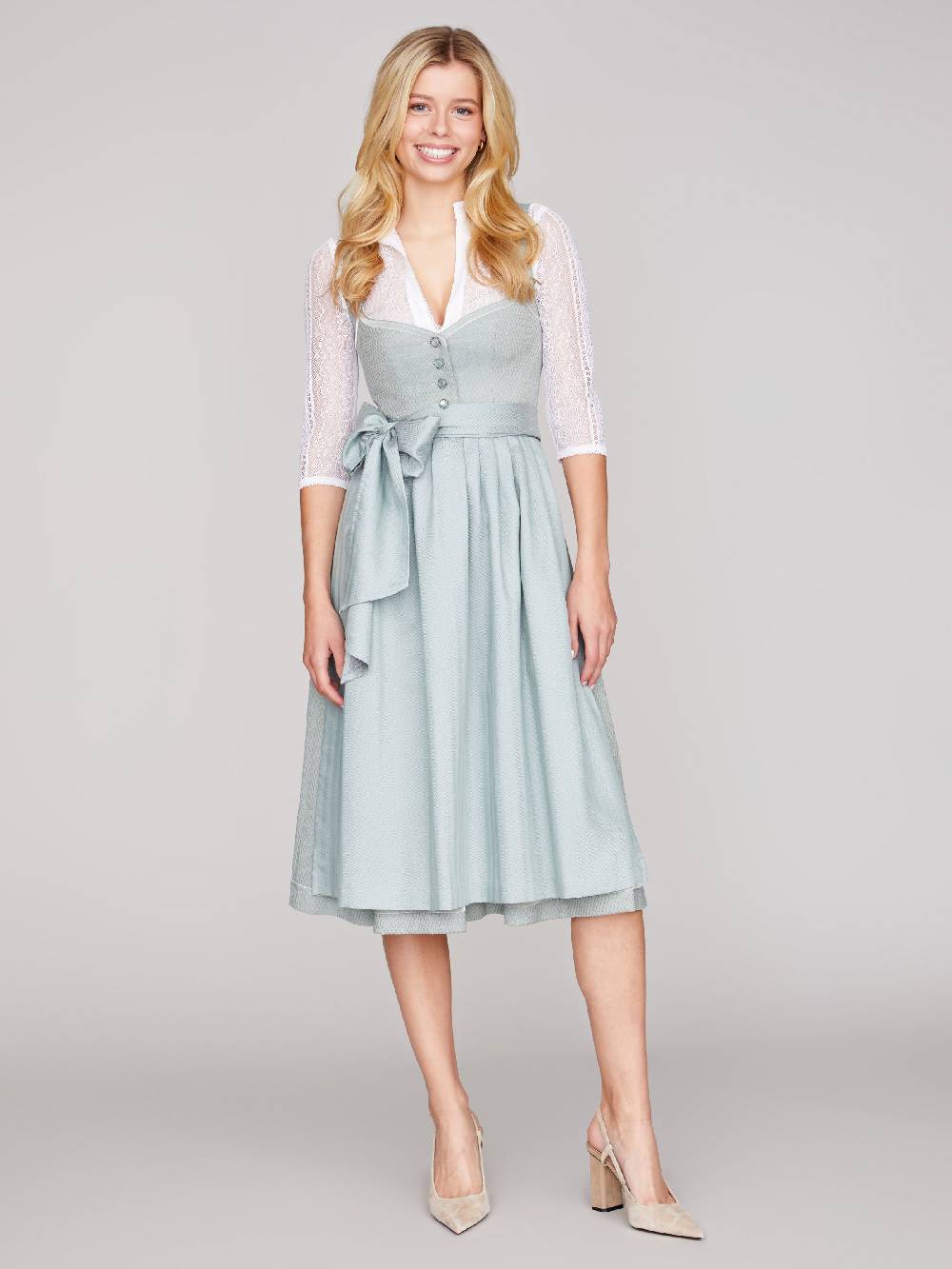 Limberry Mintfarbenes Dirndl - JOSPEHINE WARM CYAN Begrenzte Freigabe