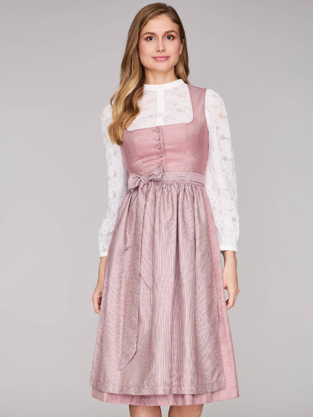 Limberry Rosa-farbenes Dirndl mit Knöpfen - FELICITY ASH ROSE Black Friday