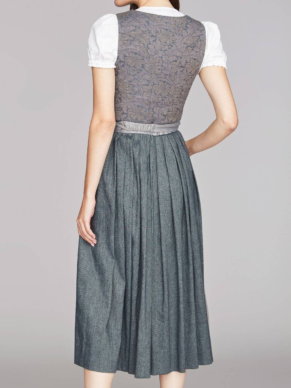 Limberry Nebelblaues Dirndl mit Blumen-Muster - MONIKA NEBELBLAU Heißer Verkauf
