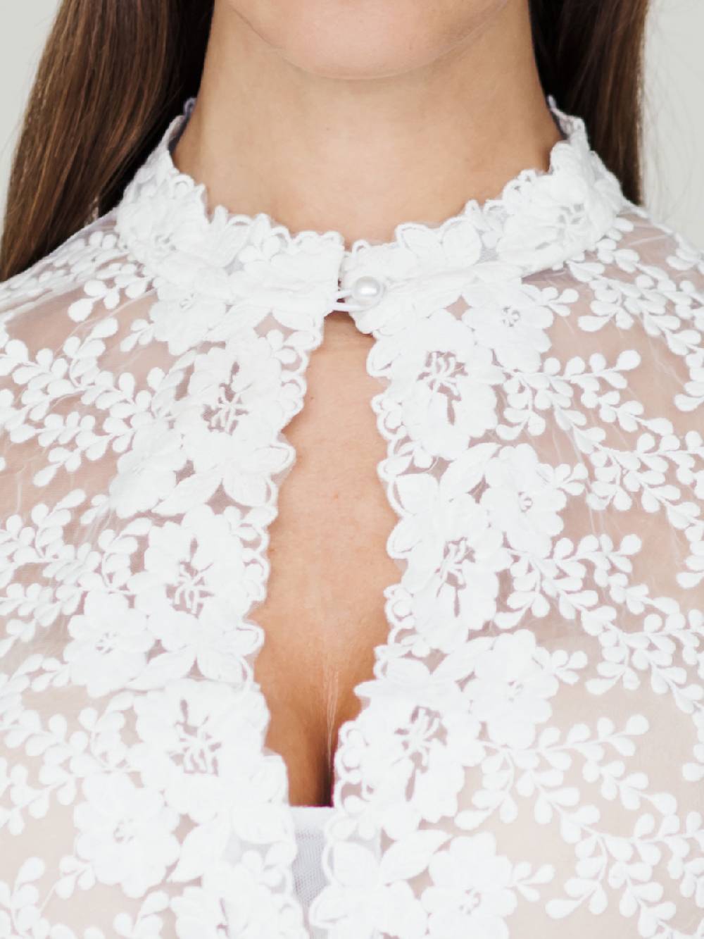 Limberry Weiße Dirndlbluse Esther mit Flügelarm - ESTHER Blitzangebot