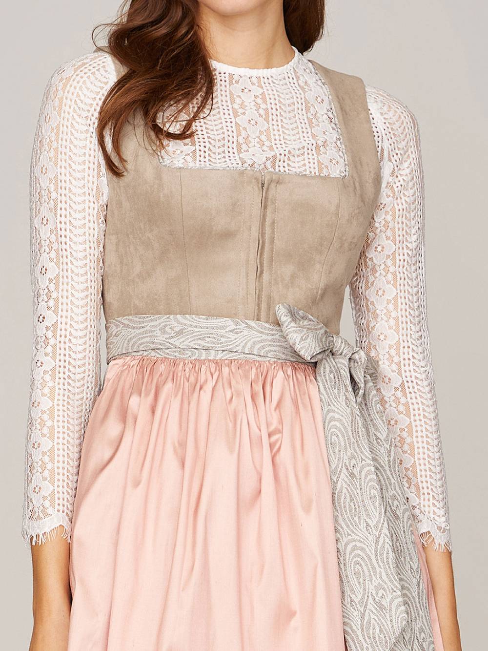 Limberry Hellbeiges Dirndl im Animalprint - KIRA SAND Bis zu 50% Rabatt