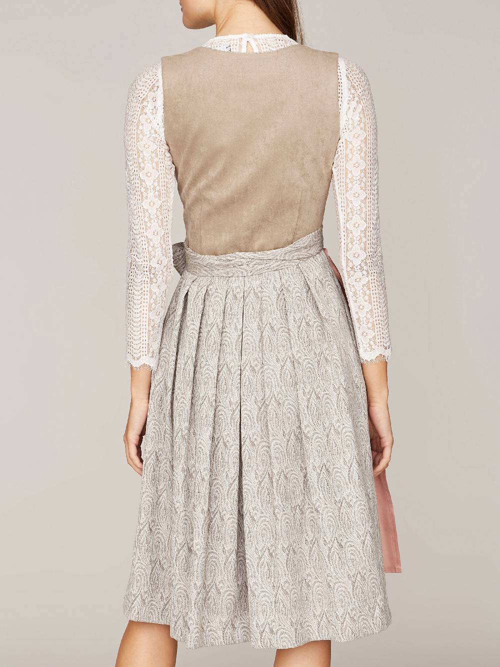 Limberry Hellbeiges Dirndl im Animalprint - KIRA SAND Bis zu 50% Rabatt
