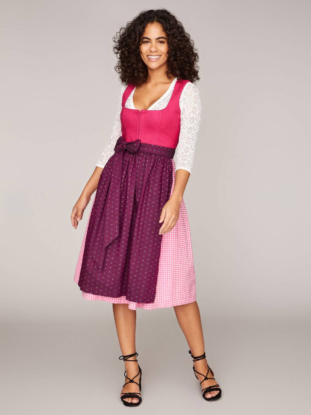Limberry Pinkes Dirndl mit Leinen-Mieder - MIRANDA PINK Nur für heute