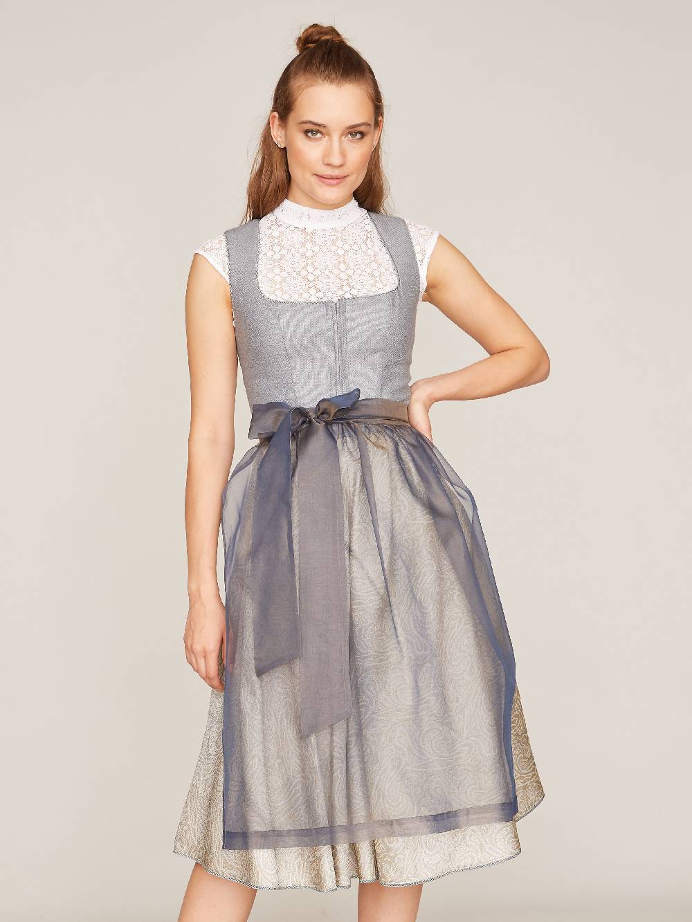 Limberry Graues Dirndl - LEON GRAU Vierteljährliche Förderung