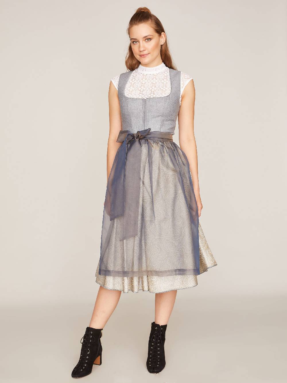 Limberry Graues Dirndl - LEON GRAU Vierteljährliche Förderung