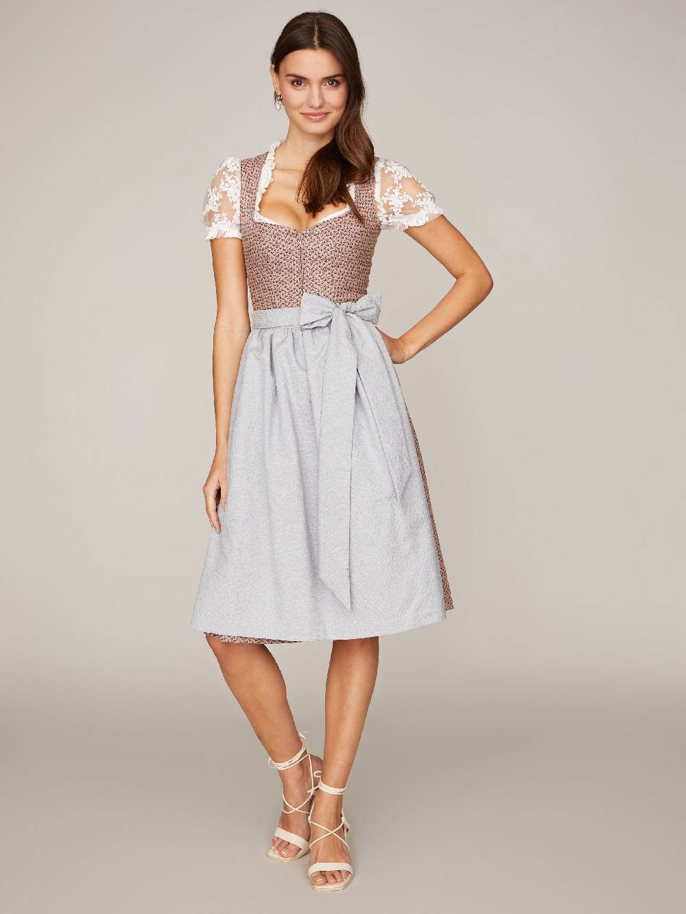 Limberry Geblümtes roséfarbenes Dirndl - ANNE DUSTY ROSE Nur noch ein Tag übrig