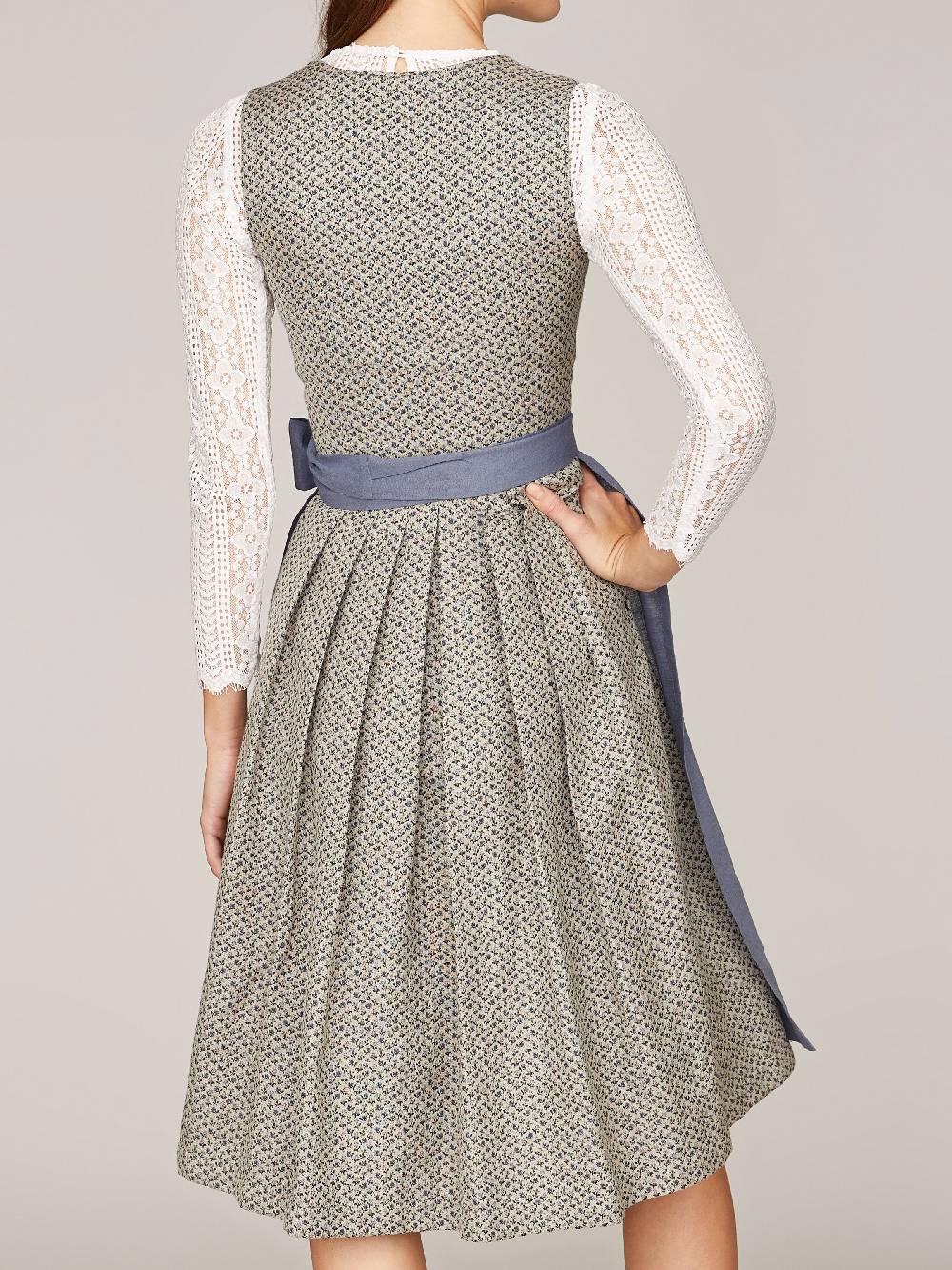 Limberry Beige-Blaues Dirndl - ANNE SMOKE BLUE Super Rabatt