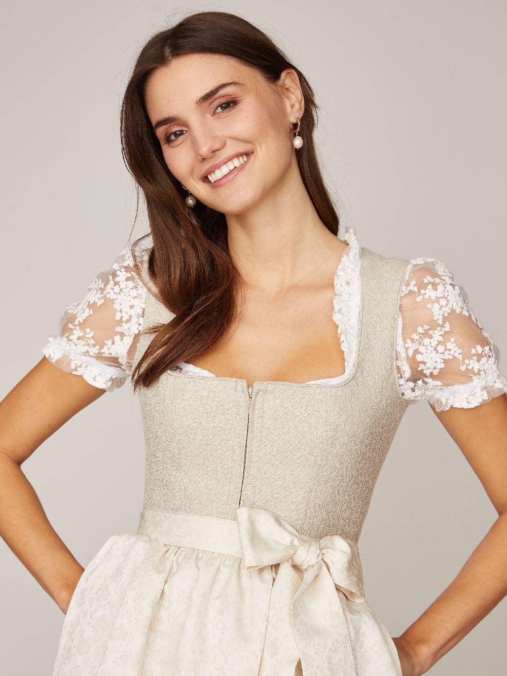 Limberry Beigefarbenes Dirndl - EMMA IVORY Riesige Rabatte