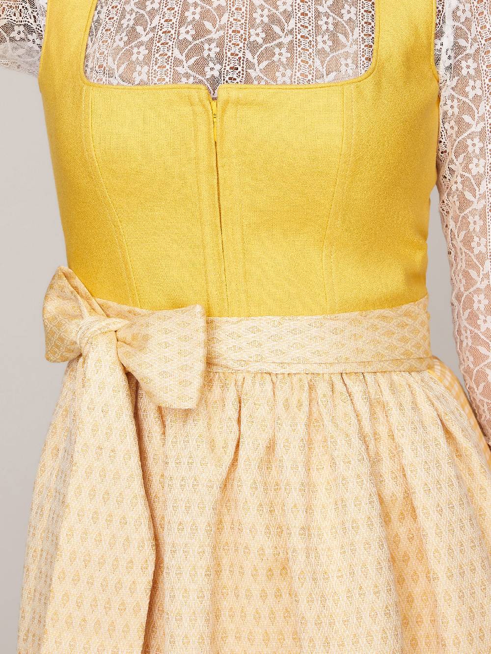 Limberry Gelbes Dirndl mit Leinen-Mieder - MIRANDA YELLOW Clearance-Verkauf
