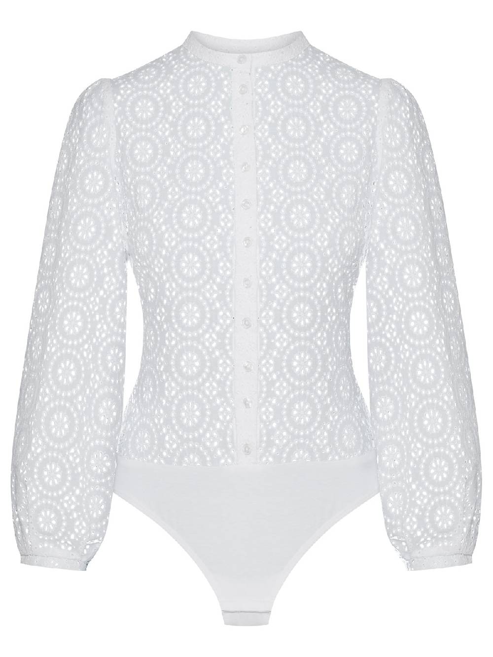 Limberry Cremeweißer Body mit Stickerei - LOLA WEISS zollfrei