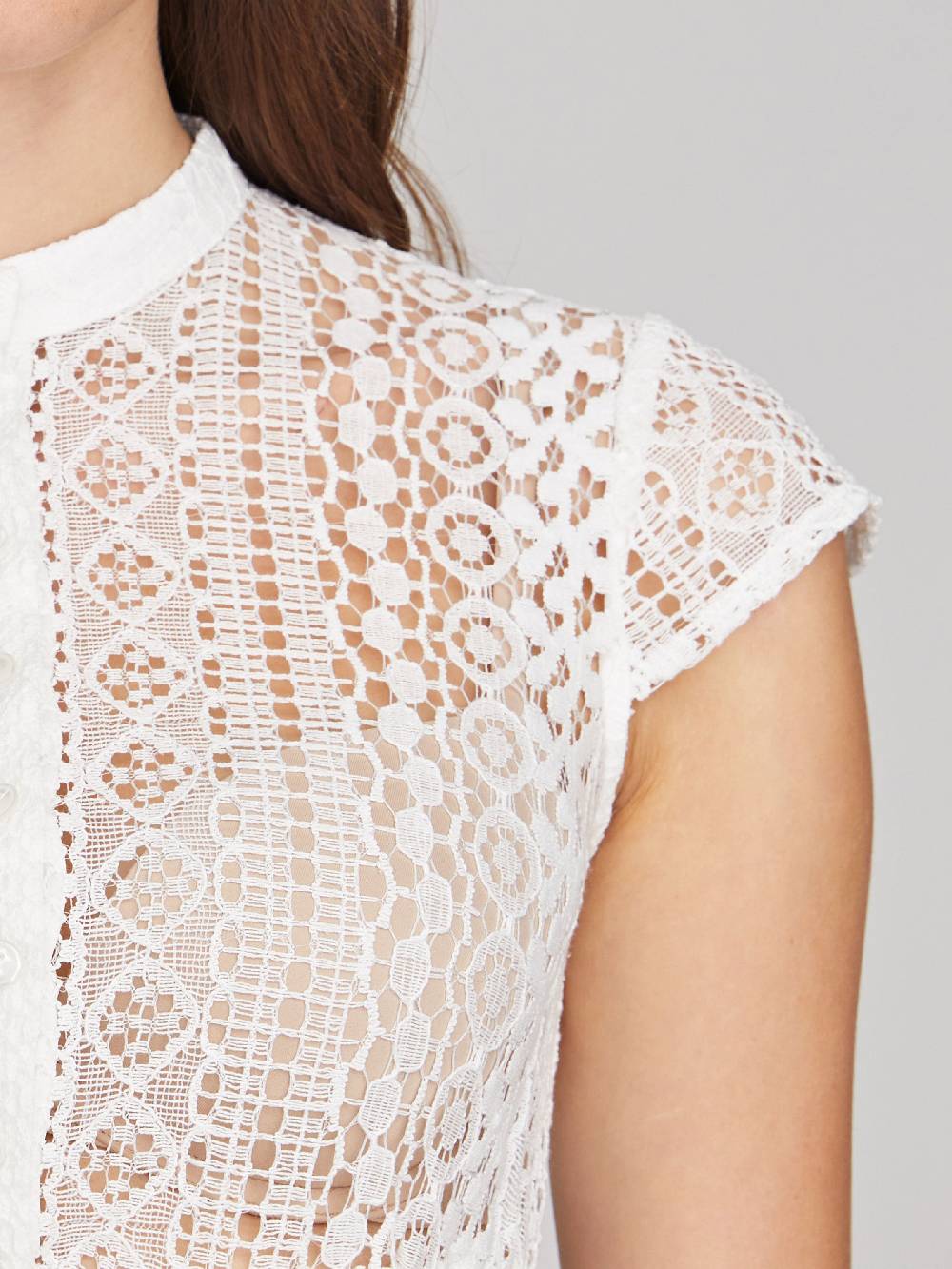Limberry Cremeweiße Dirndlbluse mit Flügelarm - MERLE Outlet