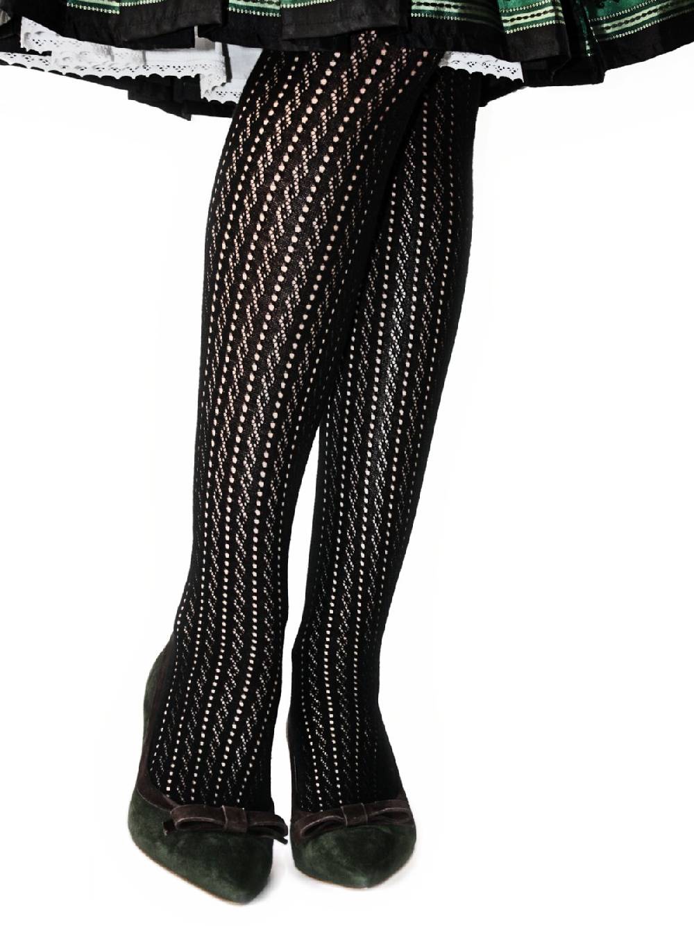Limberry Schwarze Trachten-Strumpfhose - CROCHET Online Outlet