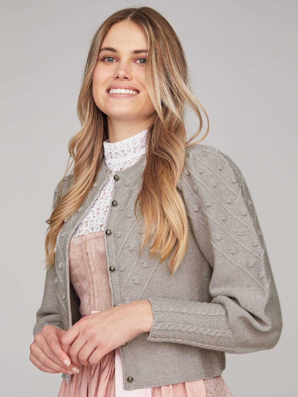 Limberry Strickjacke in Grau-Beige - MIA Kostenlose Rückgabe