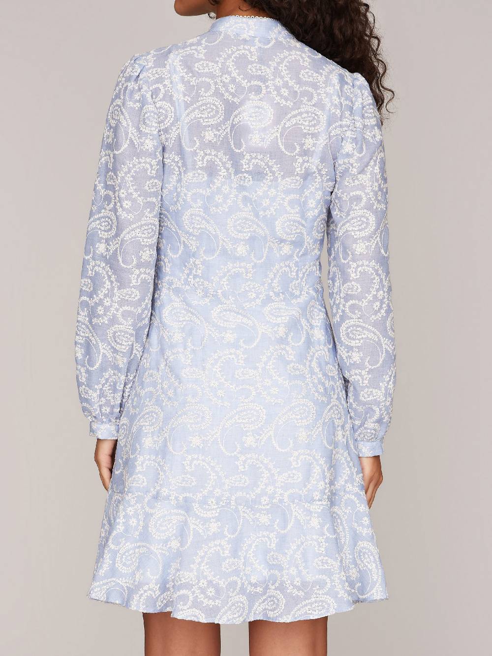 Limberry Blau-Weißes Kleid aus Lochspitze - POPPY Letzter Tag
