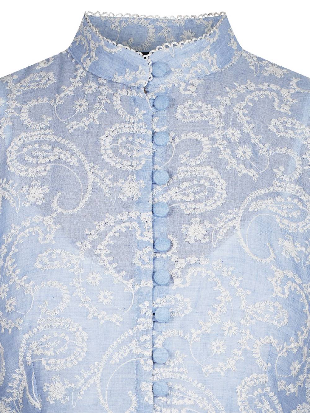 Limberry Blau-Weißes Kleid aus Lochspitze - POPPY Letzter Tag