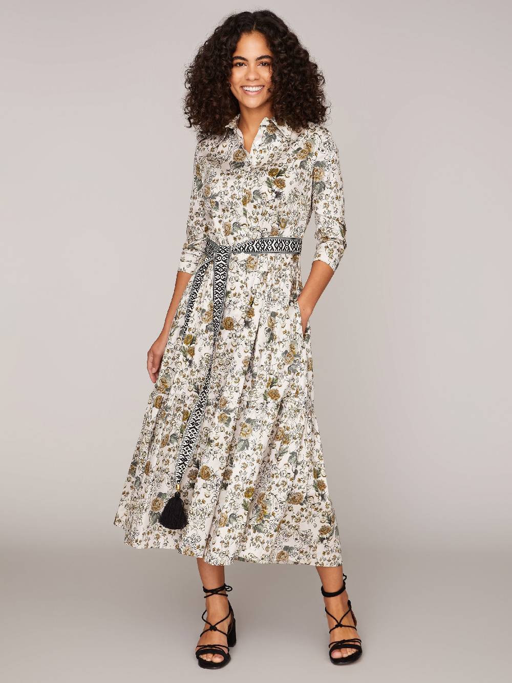 Limberry Geblümtes Kleid mit Taillengürtel - KIMI Zeitbegrenzte Promotion
