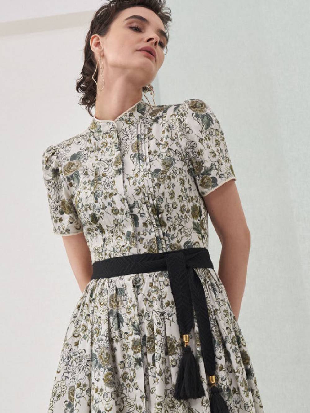 Limberry Geblümtes Kleid mit Taillengürtel - KIMI Zeitbegrenzte Promotion