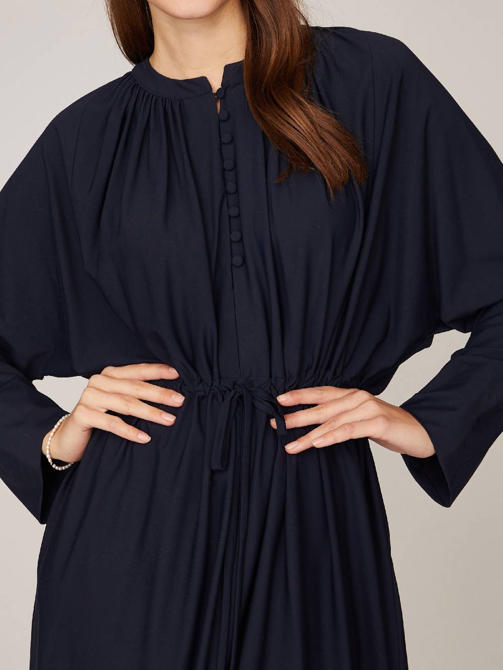 Limberry Dunkelblaues Oversize-Kleid mit Knopfleiste - LIV SCHWARZBLAU Bis zu 50% Rabatt