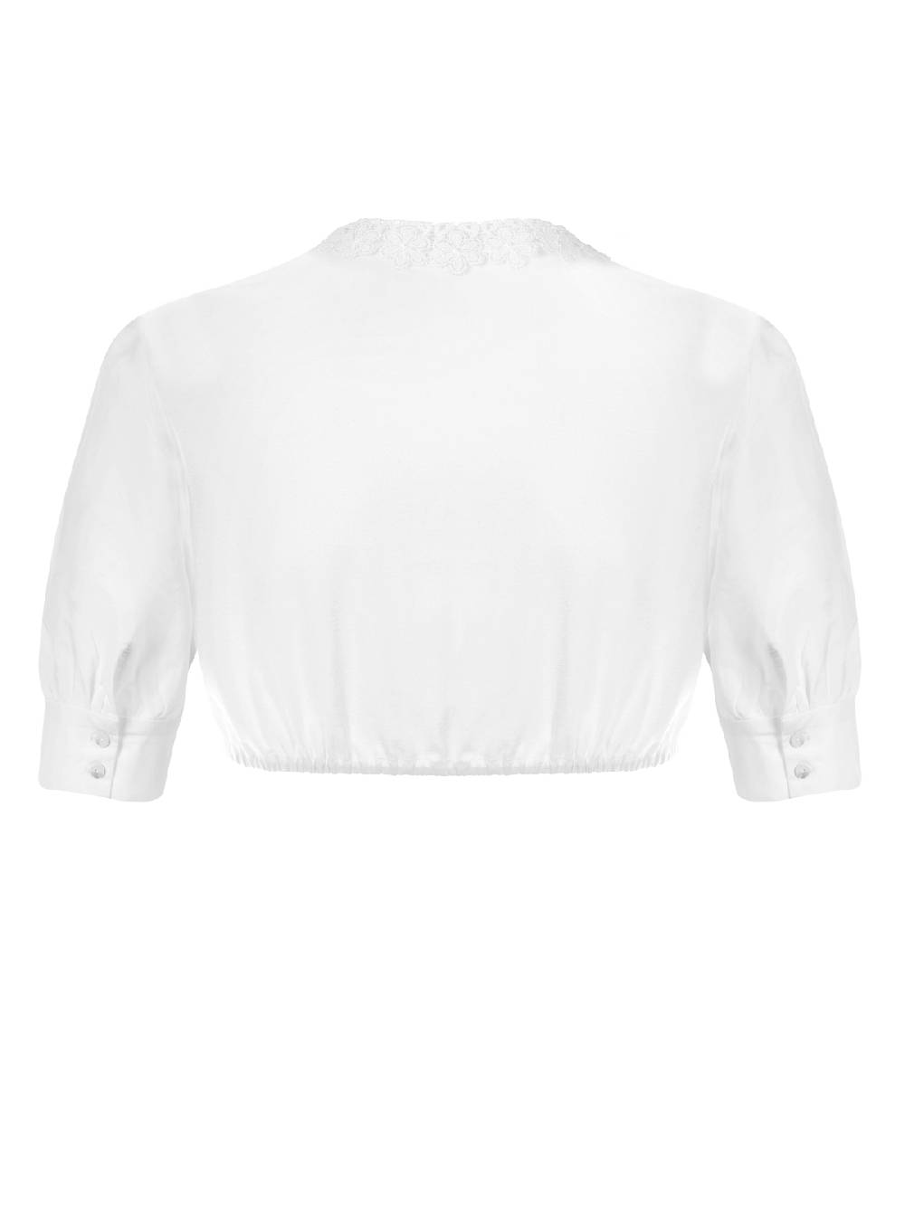 Limberry Weiße Dirndlbluse mit floraler Spitzenapplikation - ALVA Bis zu 55% Rabatt