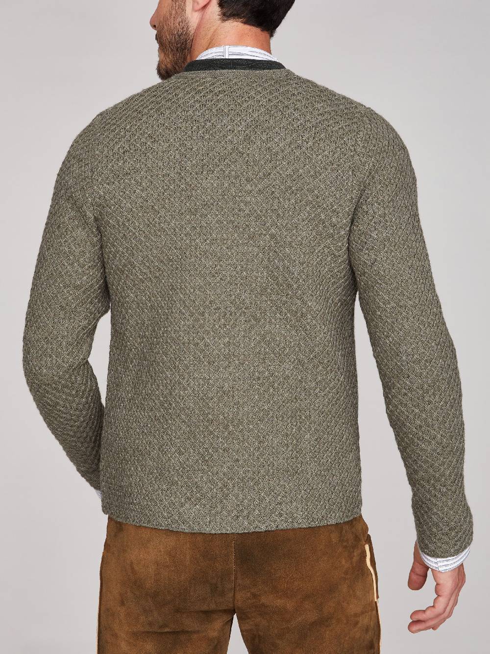 Limberry Olivfarbene Strickjacke - XAVER OLIV Kostenloser Versand international