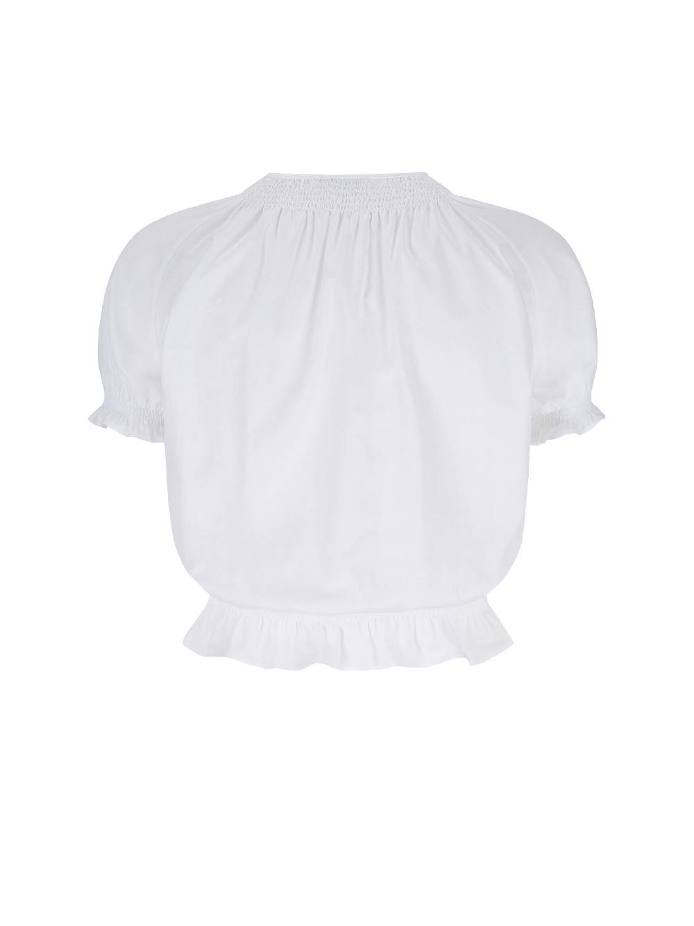 Limberry Weiße Kurzarm-Bluse - LIBERTY REINWEISS Black Friday Preise
