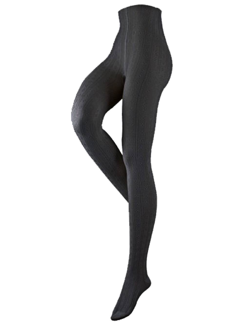 Limberry Schwarze Strickstrumpfhose im Trachten-Look - L2064-01 2025