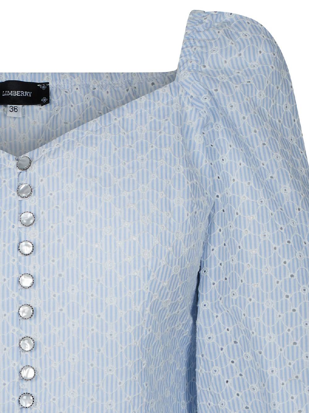 Limberry Blaue Bluse mit Schößchen - JANE Online