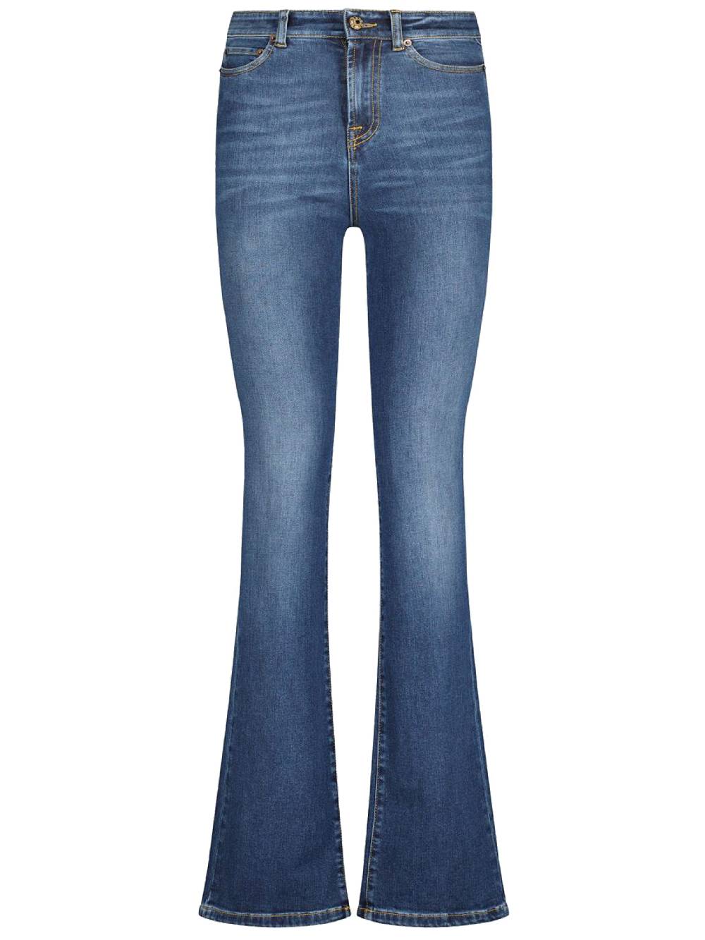 Limberry Stahlblaue Highwaist-Jeans im Flair-Schnitt - LESLIE Schlussverkauf