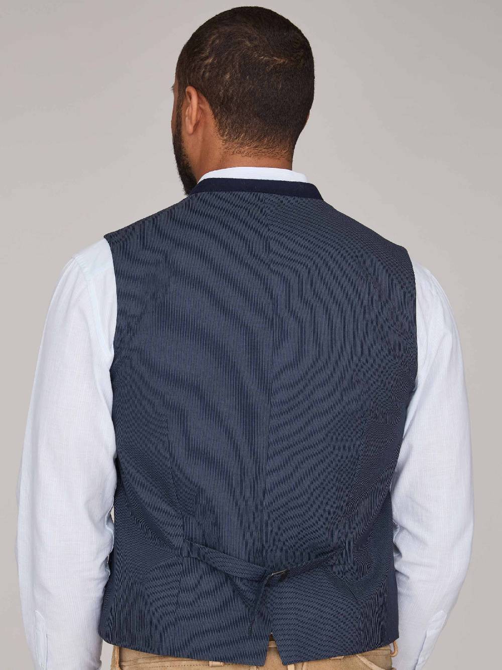 Limberry Gemusterte dunkelblaue Trachtenweste - MAXIMILIAN DARK NAVY Exklusivangebot