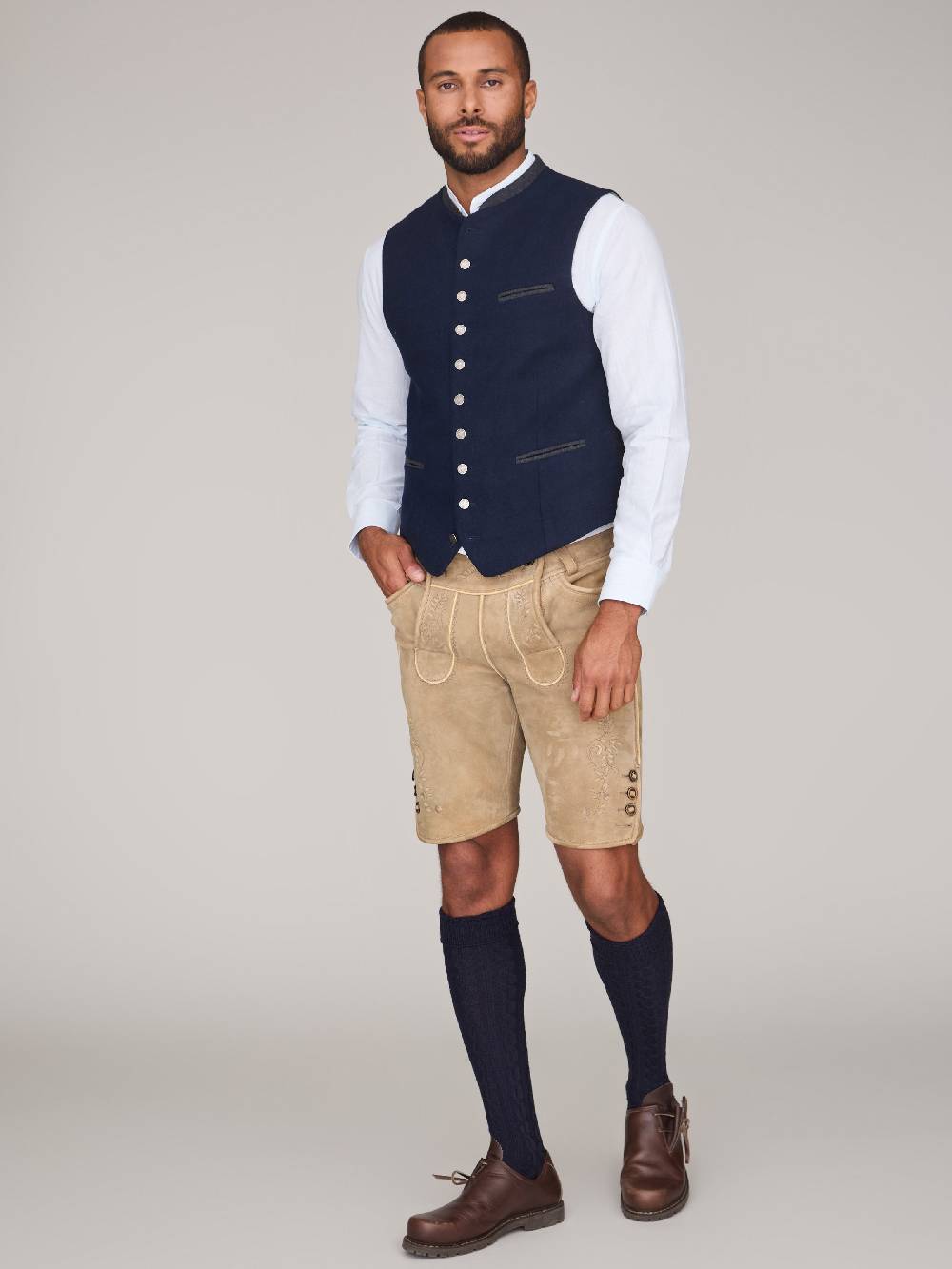 Limberry Dunkelblaue Trachtenweste - THEO DARK NAVY Osterangebot