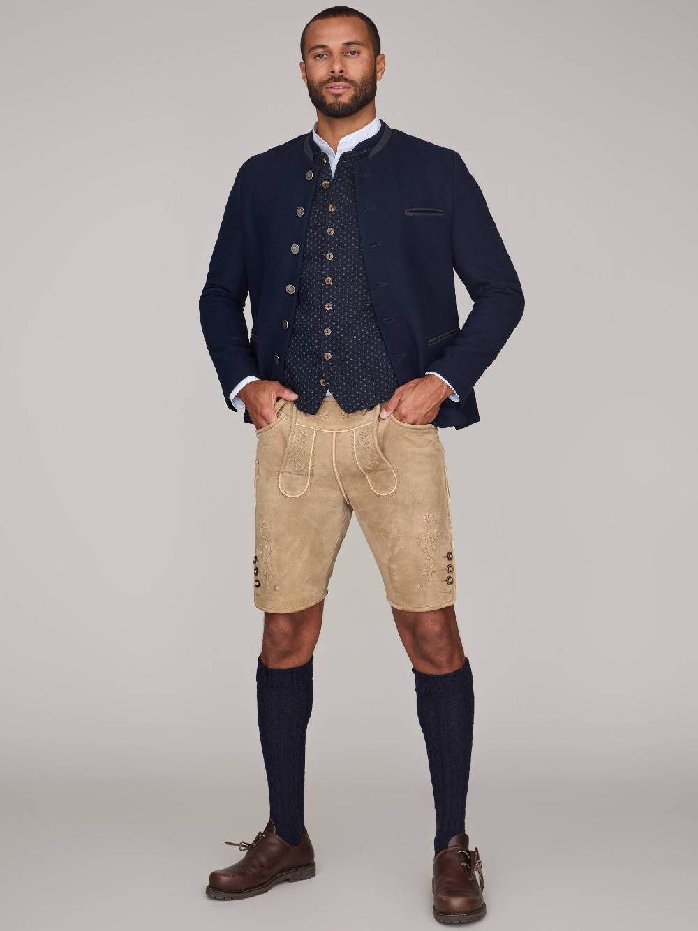 Limberry Dunkelblauer Trachtenjanker - VALENTIN DARK NAVY Muttertagsangebot