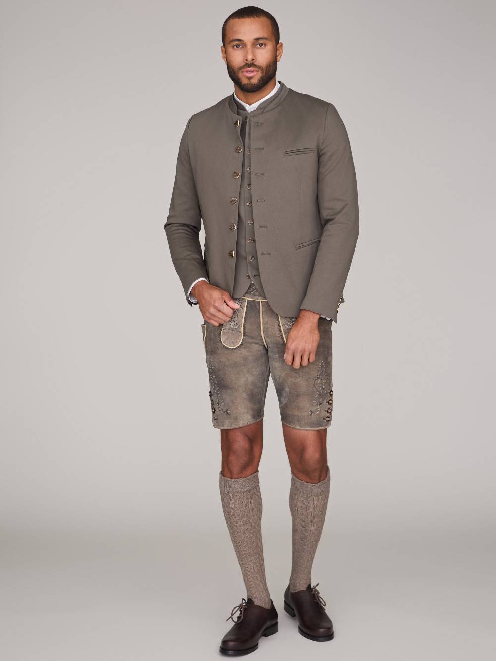 Limberry Grüne Trachtenweste - FELIX LIGHT KHAKI Valentinstagsangebot