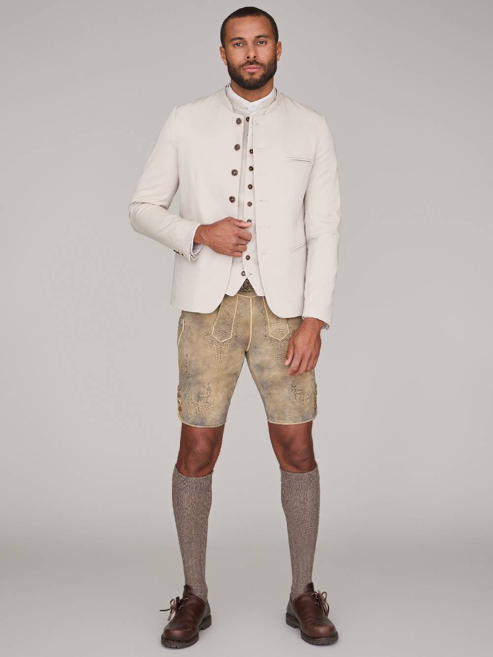 Limberry Beiger Trachtenjanker - VINCENT LIGHT BEIGE Lagerräumung