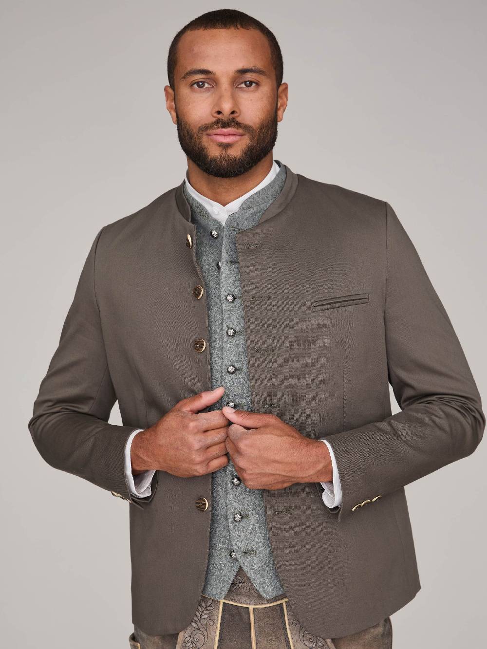 Limberry Grüner Trachtenjanker - VINCENT LIGHT KHAKI Heißer Verkauf