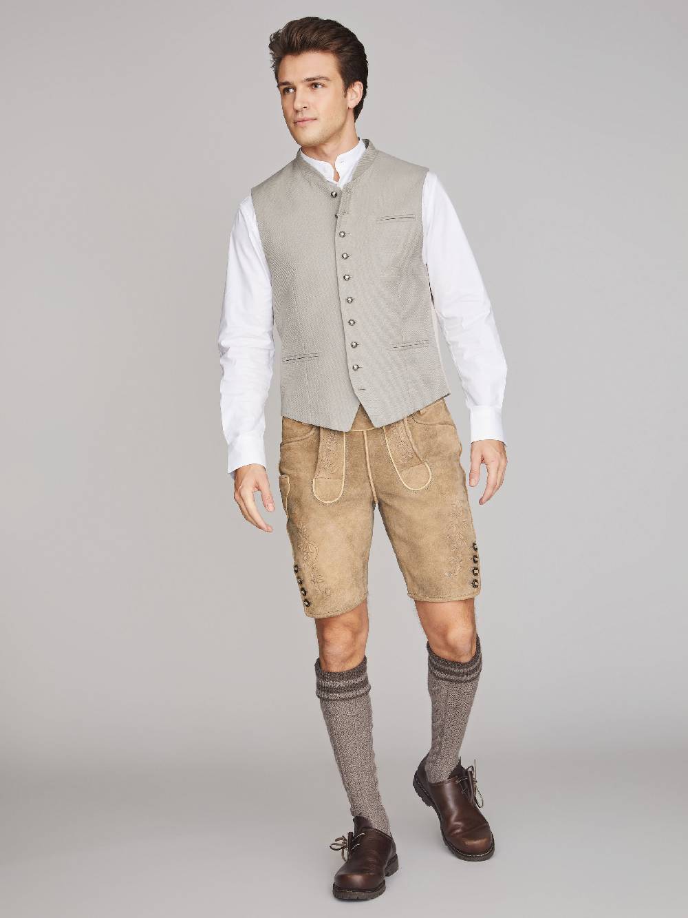Limberry Grau-Beige Trachtenweste - JULES DARK OYSTER Wochenangebot