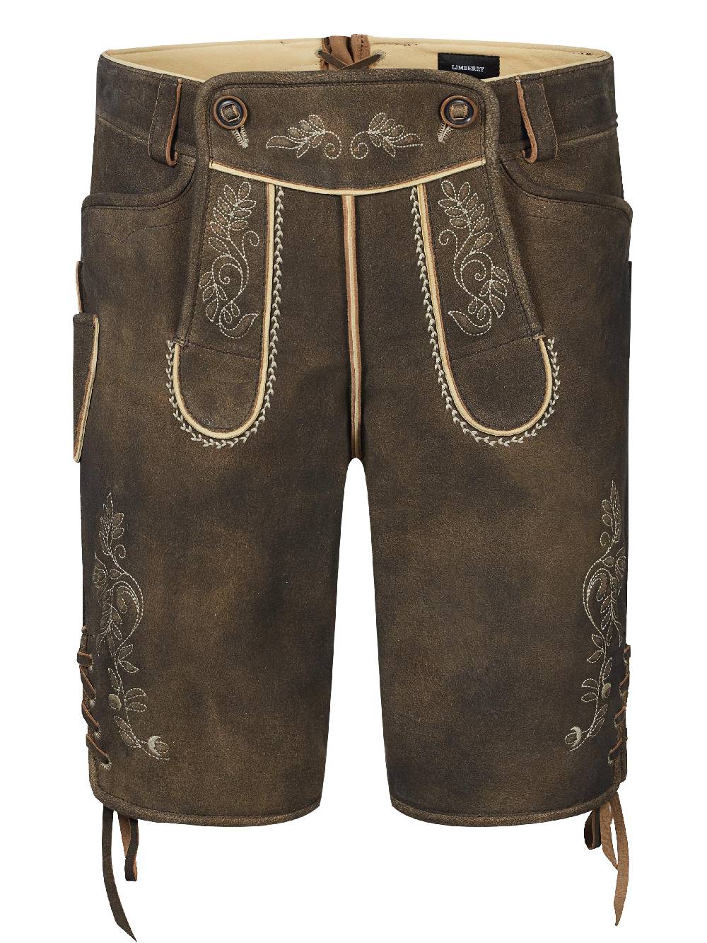 Limberry Dunkelbraune Lederhose - LEOPOLD BRAUN Clearance-Verkauf