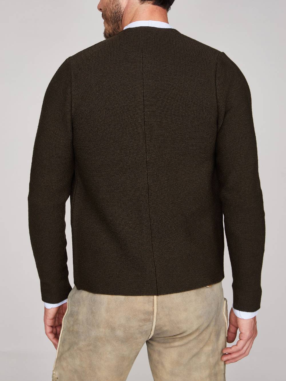 Limberry Olivefarbene Strickjacke - ALOISIUS ALTOLIV Fabrikladen