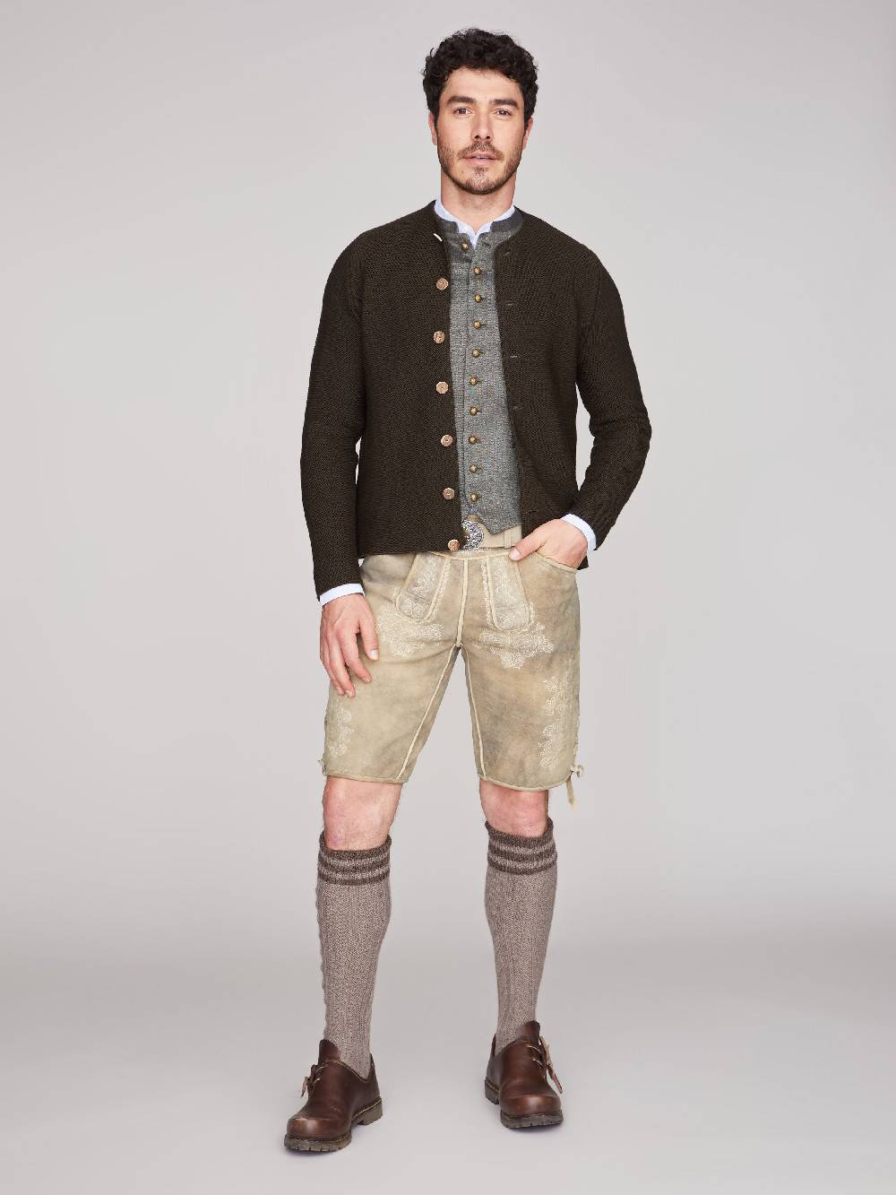 Limberry Olivefarbene Strickjacke - ALOISIUS ALTOLIV Fabrikladen