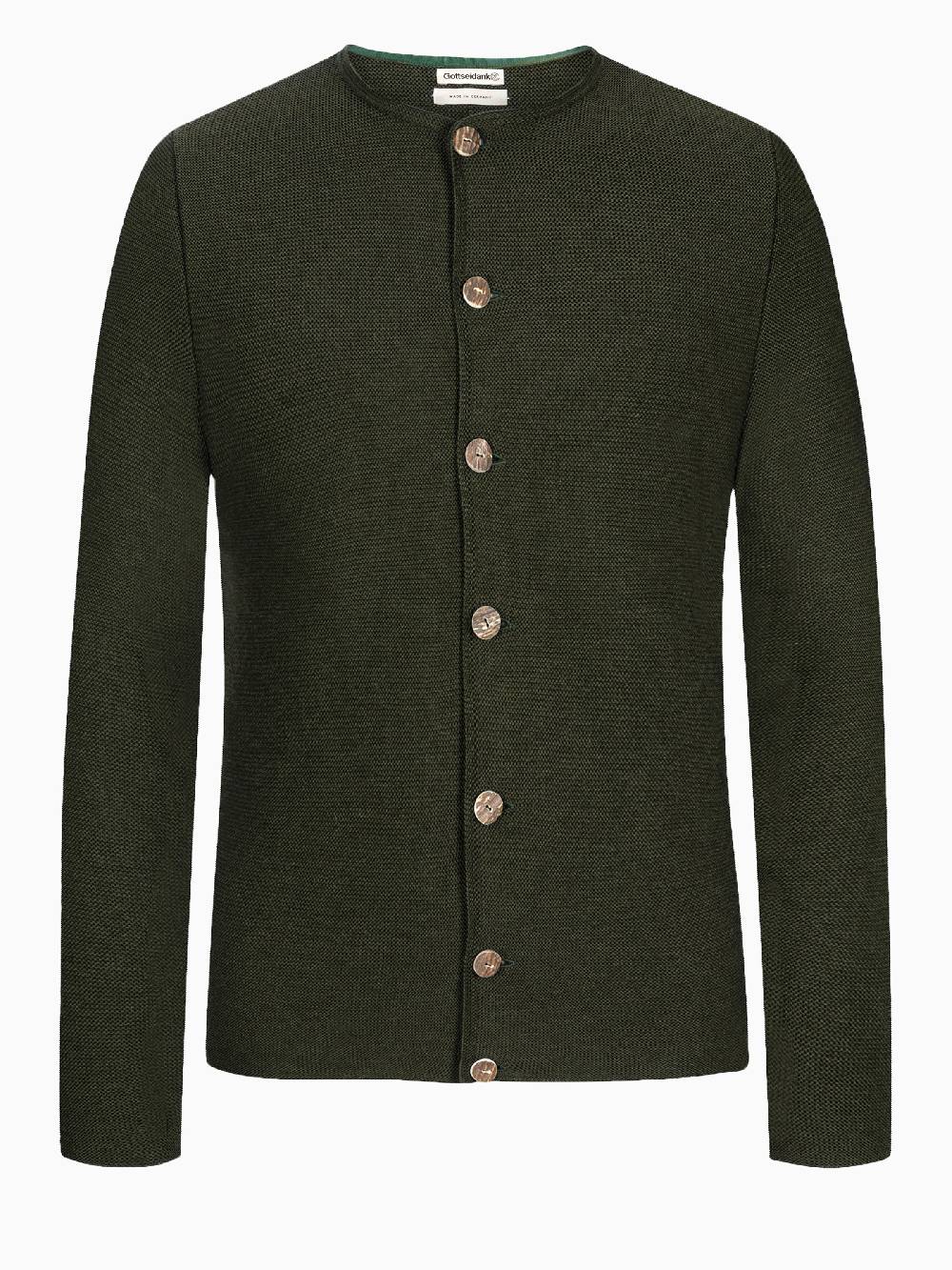 Limberry Olivefarbene Strickjacke - ALOISIUS ALTOLIV Fabrikladen