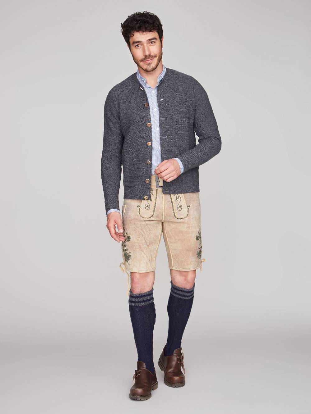 Limberry Schlamm-farbene Ziegenlederhose - LX9666 SCHLAMM Versandkostenfrei