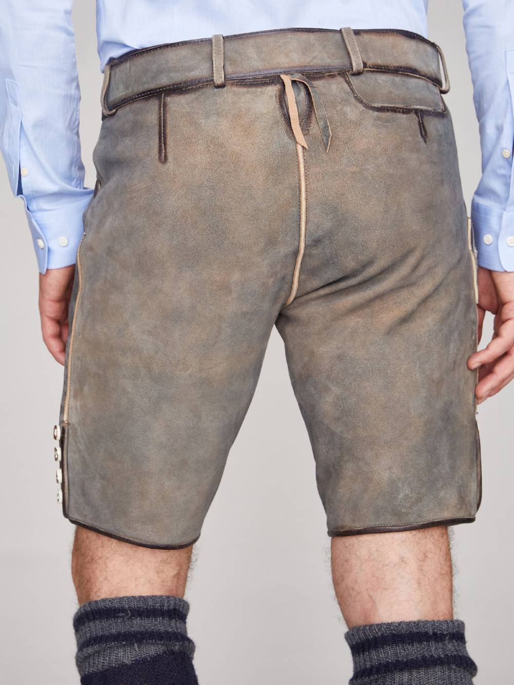 Limberry Ziegenlederhose in Mittelgrau - LX9670 MITTELGRAU Großer Ausverkauf