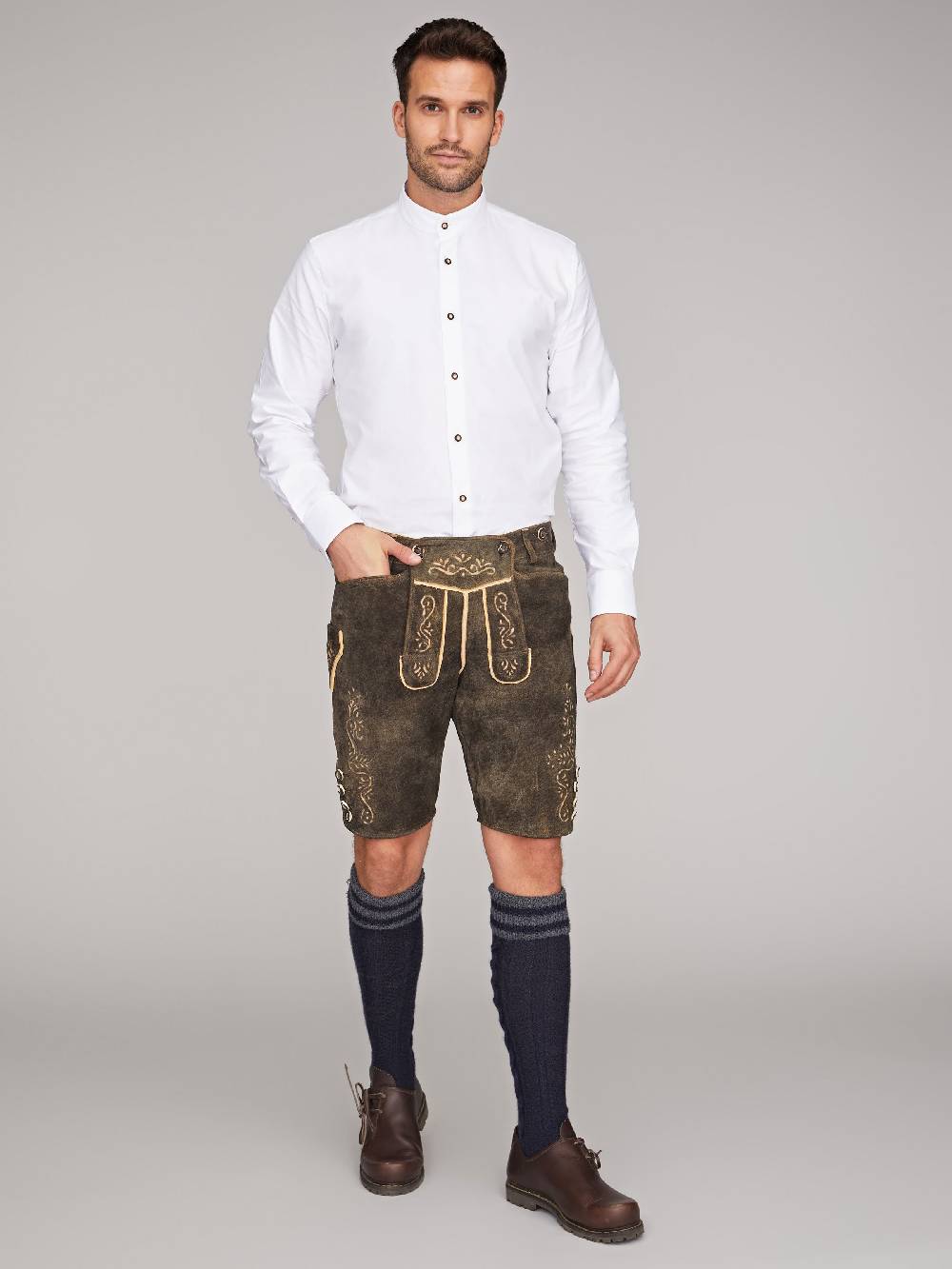 Limberry Dunkelbraune Lederhose - ALOIS AHORN Flash Sale