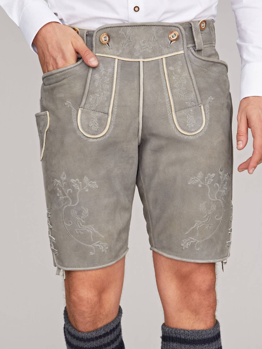 Limberry Graue Lederhose - VEIT GRAU Black Friday