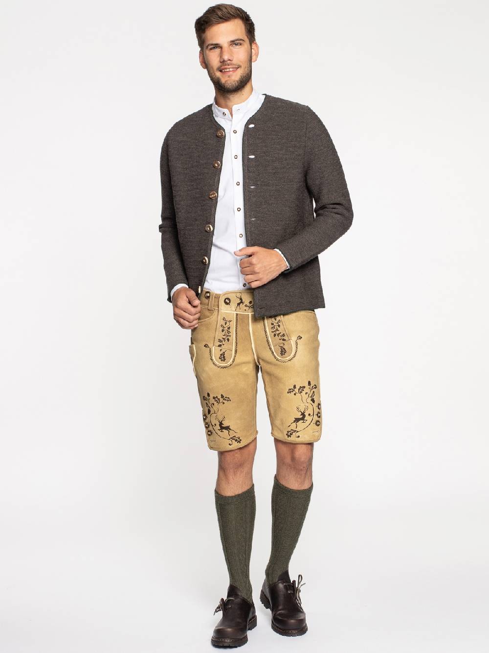 Limberry Hellbraune Hirsch-Lederhose - LUDWIG HELLBRAUN Muttertagsangebot